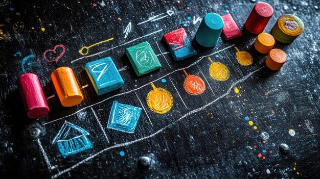 pricing concept with threads and charts